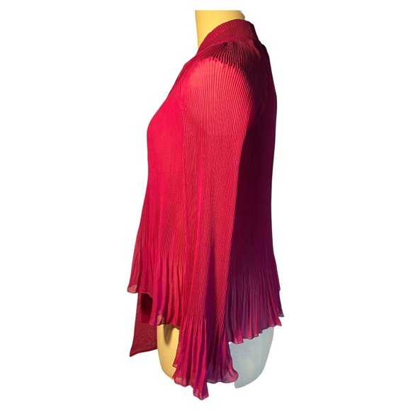 BEAUTIFUL DEREK LAM 10 CROSBY FUCHSIA PLEATED BLOUSE (NWT) - Picture 3 of 12